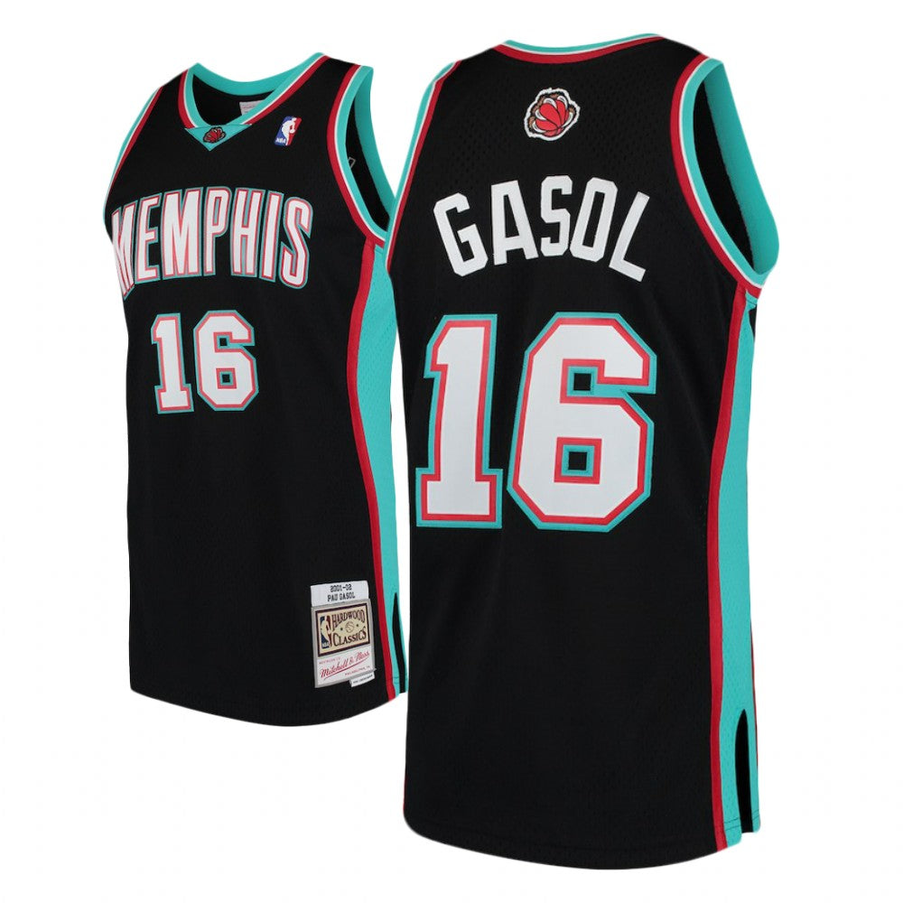 Pau Gasol Grizzlies #16 2001-02 Hardwood Classics Black Jersey