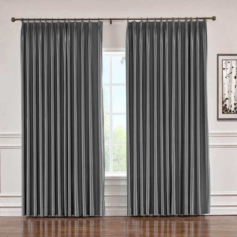 CUSTOM Lao Hang Zhou Dark Grey Polyester Cotton Curtain