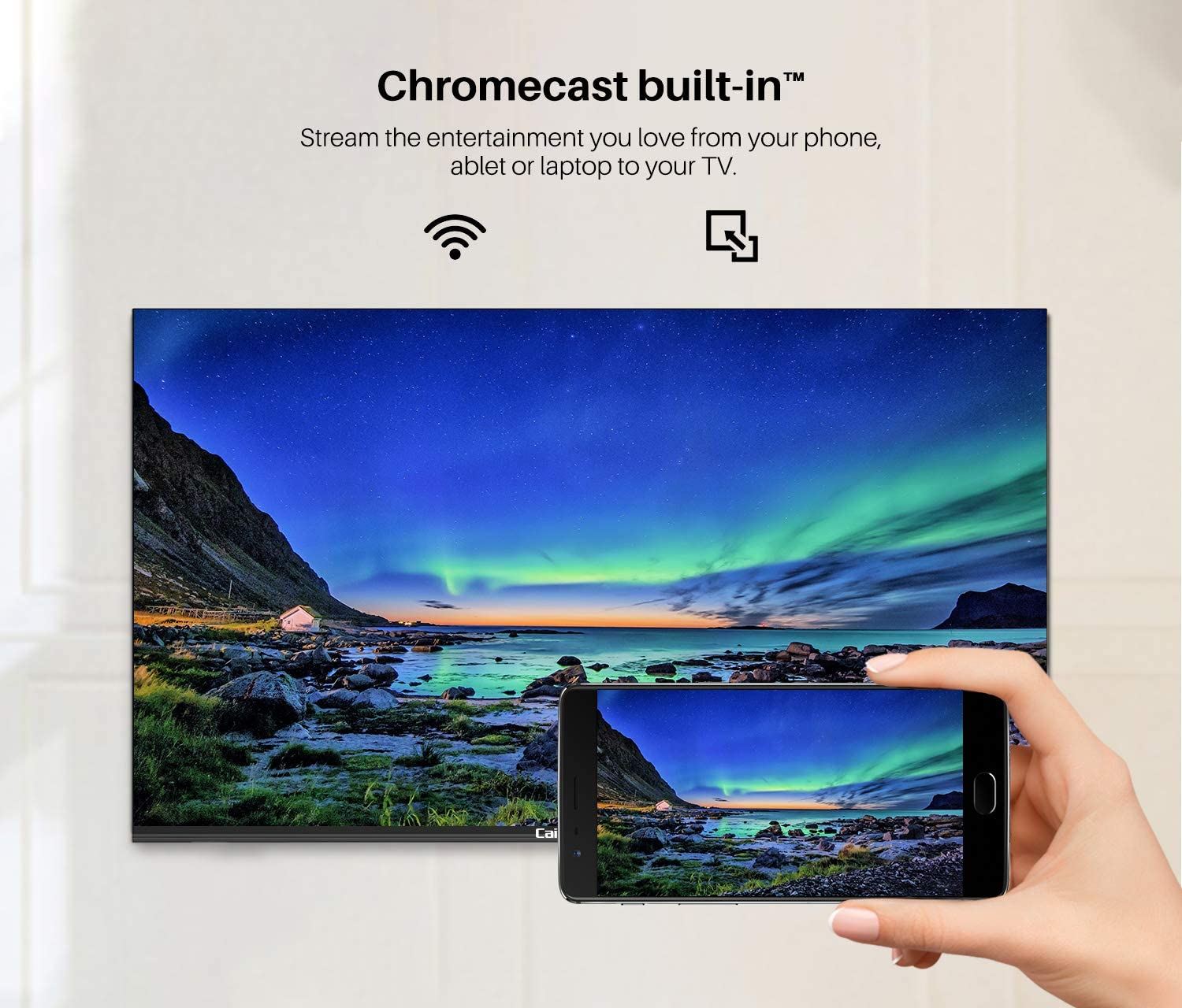 Caixun Android TV 55-Inch Smart LED TV 4K EC55S1UA