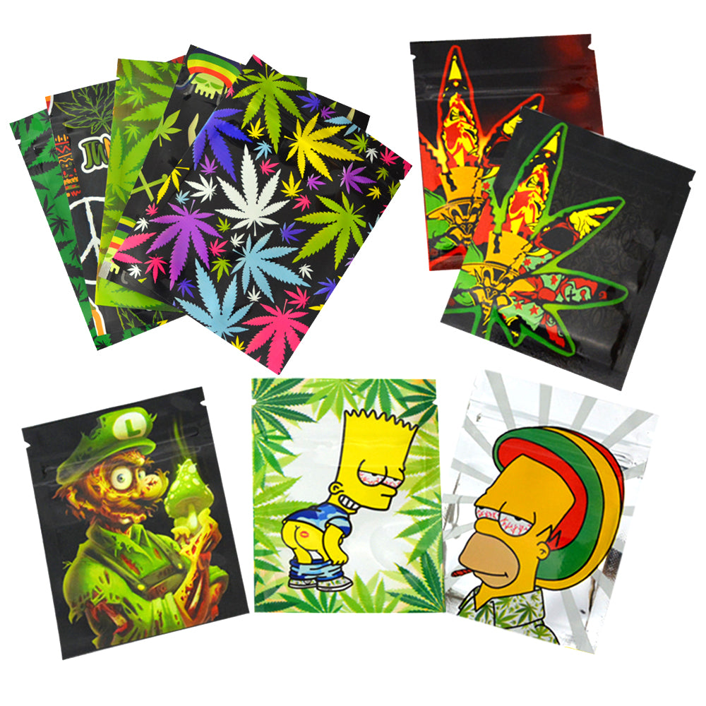 7x9cm 1g Printed Bags Laser Holographic Zip Lock Bags