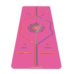 Liforme Inked Yoga Mat Collection – Free Yoga Bag, Patented Alignment System, Warrior-like Grip, Non-Slip, Eco-friendly, Biodegradable- Pink