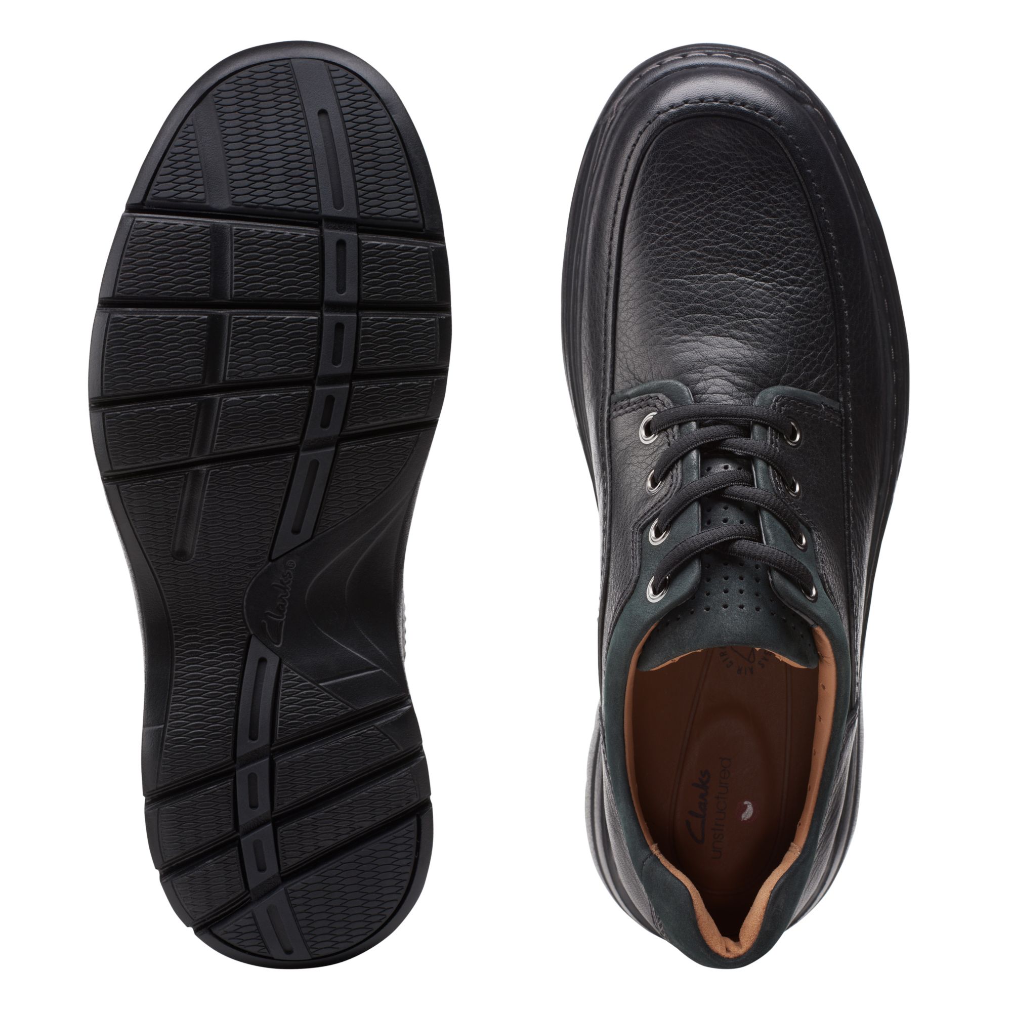 Men  Un Brawley Lace Black Leather