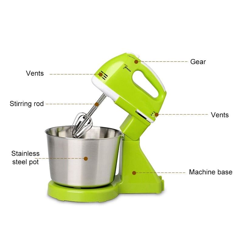 Electric Food Mixer 110-240V Stand Mixer 7-speed Detachable Kitchen Food Blender Cream Egg Whisk