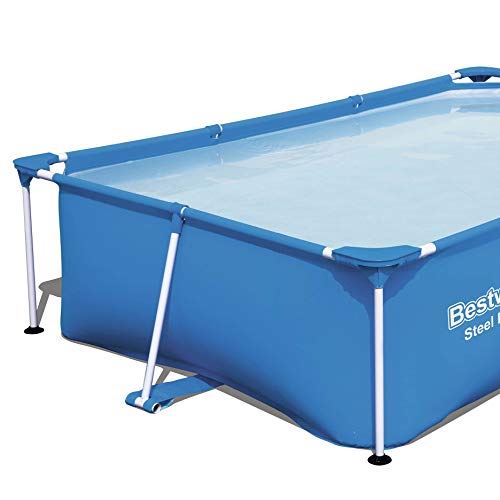 Bestway 56496E Steel Pro 8.5�� x 5.6�� x 2�� Rectangular Above Ground Swimming Pool with Rust-Resistant Steel Frame,