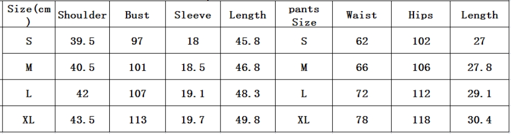 Women Summer Print Two Piece Shorts Pajama Set