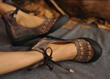 Hollow-Out Flat Heel Suede Loafers