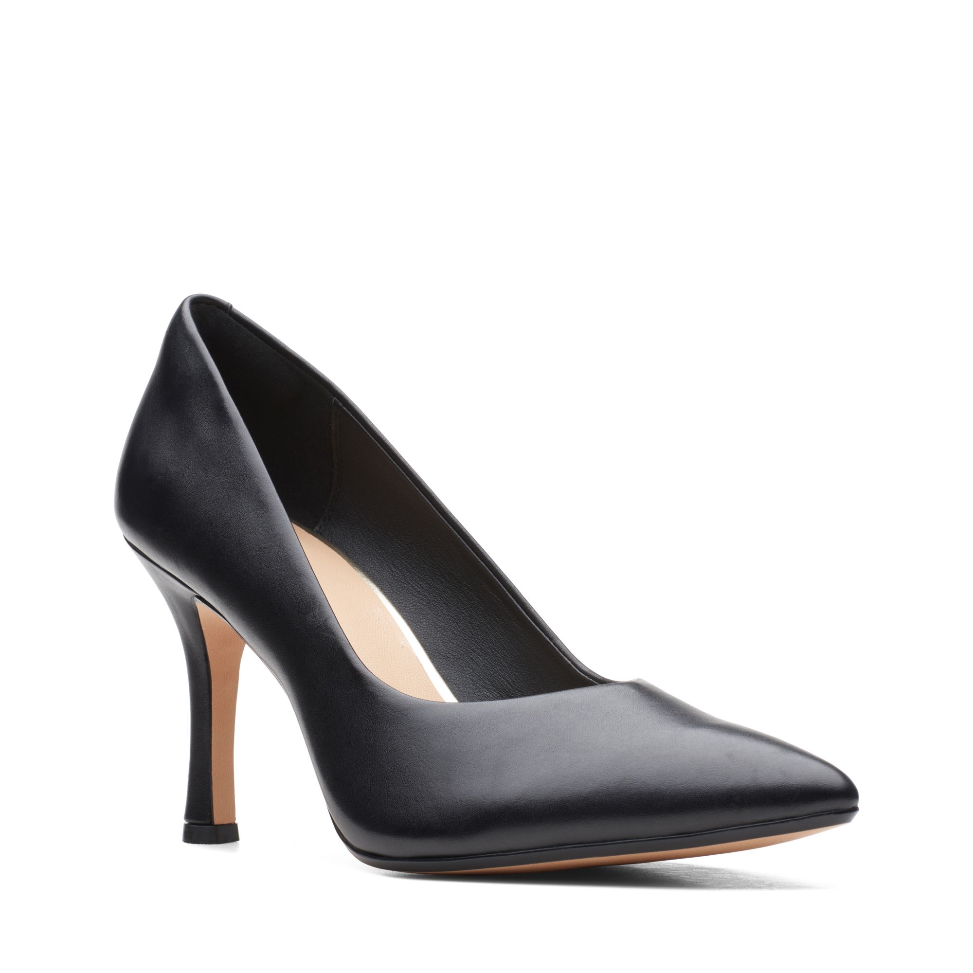 Women Violet 85 Court Black Leather