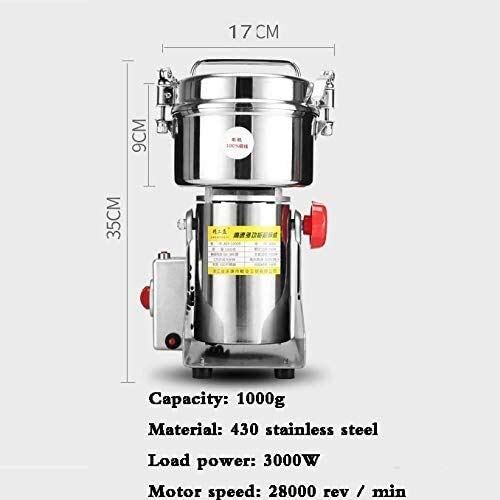Electric Grain Mills Grinder Powder 2500g Stainless Steel