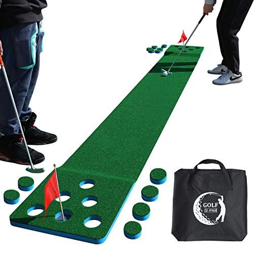 2-FNS Golf Putting Game, 11��5 Golf Putting Green Mat at Home/Office/Backyard/Party