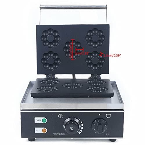 5 pcs Electric Donut Maker Donut Machine, Non-Stick Belgian Waffle Maker Machine