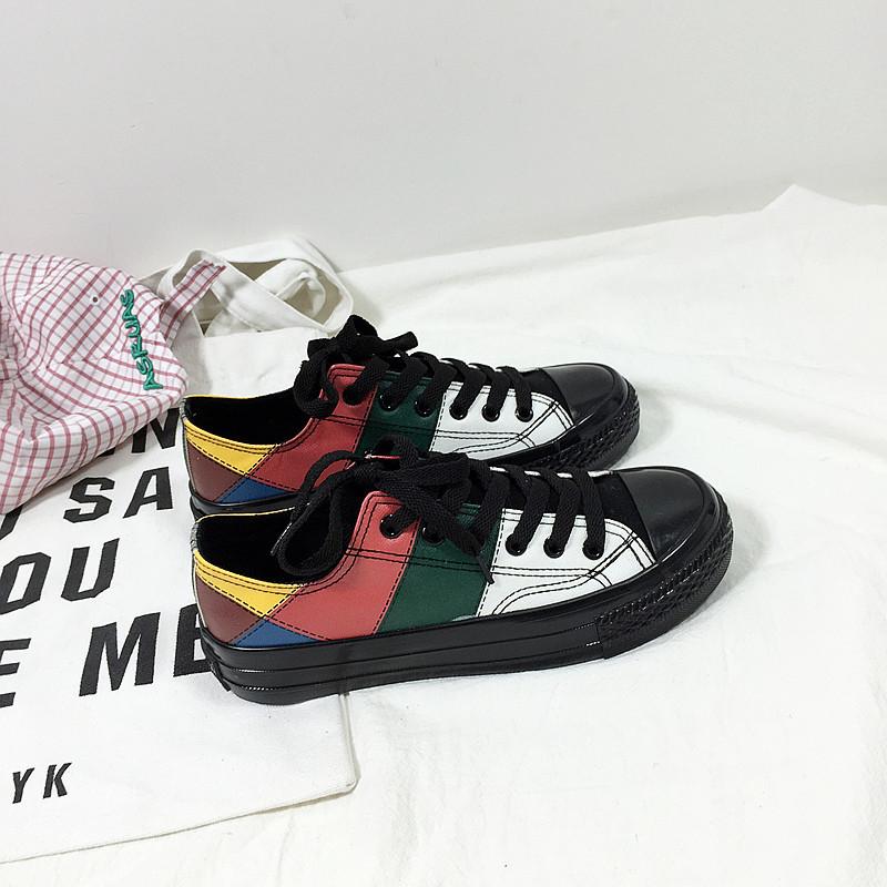 Women's Fashion Casual Harajuku Style Color Matching Sneakers