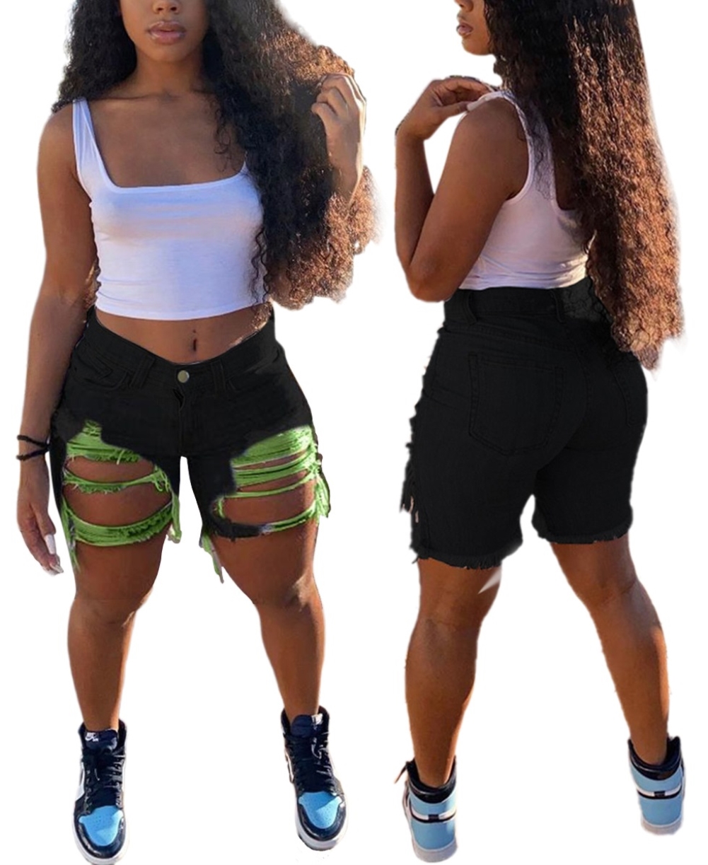 Sexy Damaged Ripped Jeans Shorts