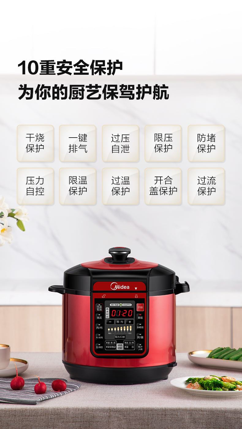 Multi Cooker Electric Pressure Cooker Red Small Non-stick Rice Cookers