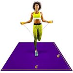 ActiveGear Large Exercise Mat 6 x 6 ft 7mm Thick Premium Square Workout Mat for Home Gym Flooring | Non-Slip- Purple