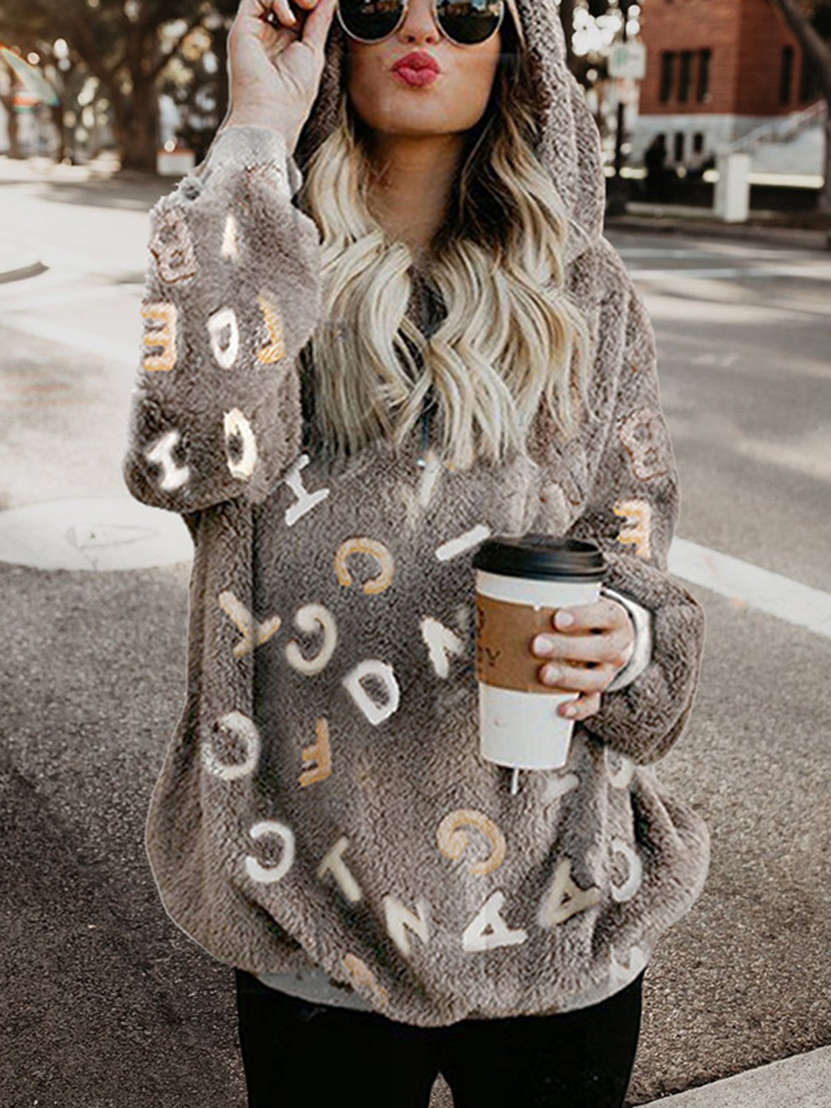 Fleece Sherpa Coat Fuzzy Cashmere Wool Teddy Bear Hoodies