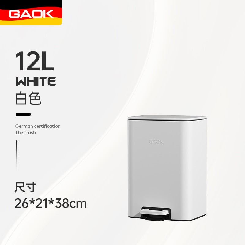 Kitchen Large Capacity Stainless Steel Step Trash Can Household Pedal Living Room