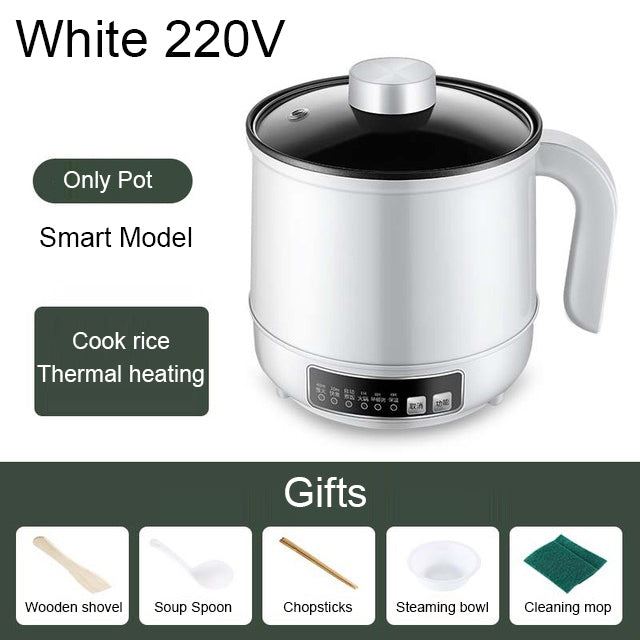 Multicooker Electric Skillet 1/2 Layer Stainless Steel Rice Cooker Hotpot Noodles Soup Pot Food Steamer