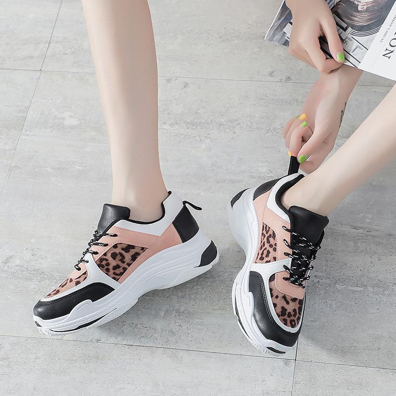 Fashion Colouring Platform Leopard Women Sneakers