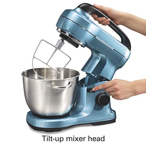 Electric Stand Mixer, 4 Quarts, Dough Hook, Flat Beater Attachments
