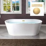 BTA1513-BG-Drain &O+ Pillow Bathtub, Brushed Gold