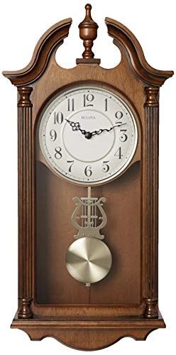 Bulova C1517 Saybrook Wall Clock, Brown Cherry