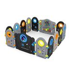 Safe Zone Playpen Gray Black Baby Playpen – Kids Activity Center Playard