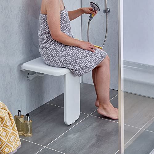 Folding Shower Seat Wall Mounted, Foldable Shower Chair for Seniors