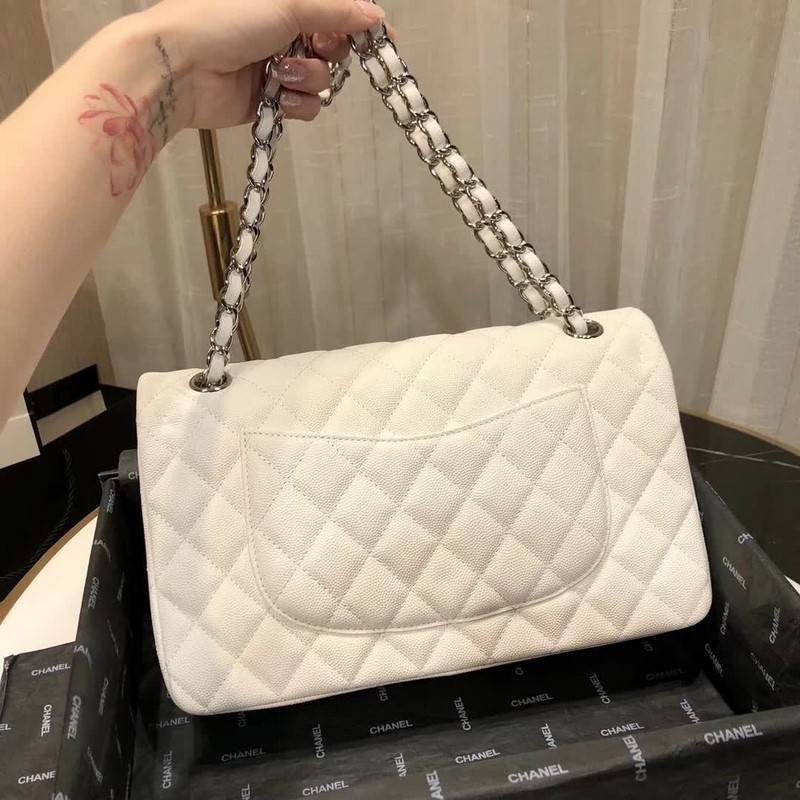 high quality handbag 119012 caviar genuine leather flap bag 1112