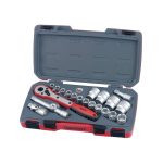 Teng Tools – 21 Piece 1/2 inch Drive Regular 6 Point Socket Set – TEN-O-T12216