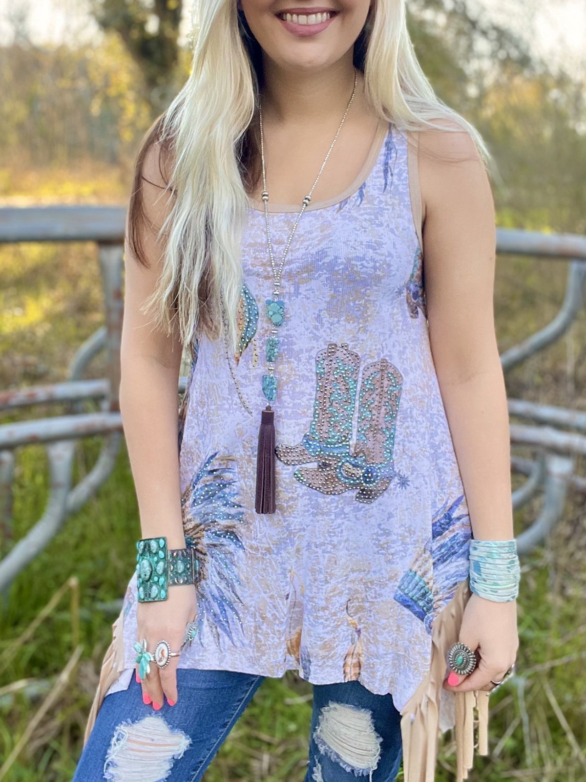 Crew Neck Shift Printed Shirts & Tops