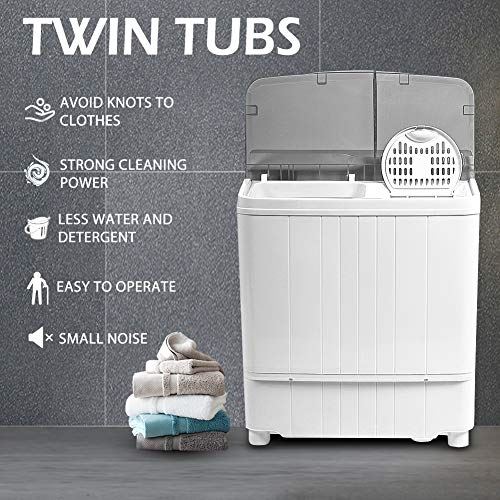 Washing Machine Mini 17.6 Lbs Compact Washer Machine And Dryer Combo