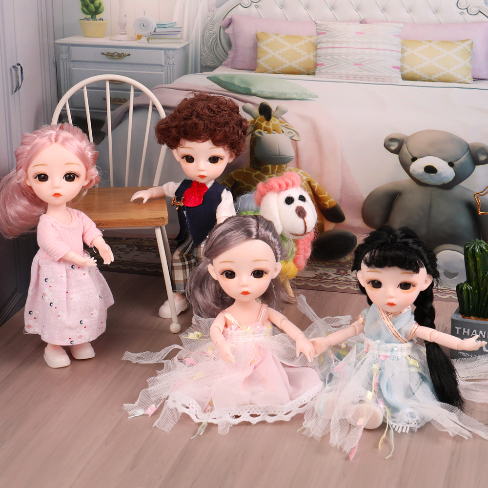 Copy 16CM sexy Doll With 13 Moveable Joints Naked Nude Body Fashion Dolls Children DIY Toys Handmade Beautiful Dress Girls Gift