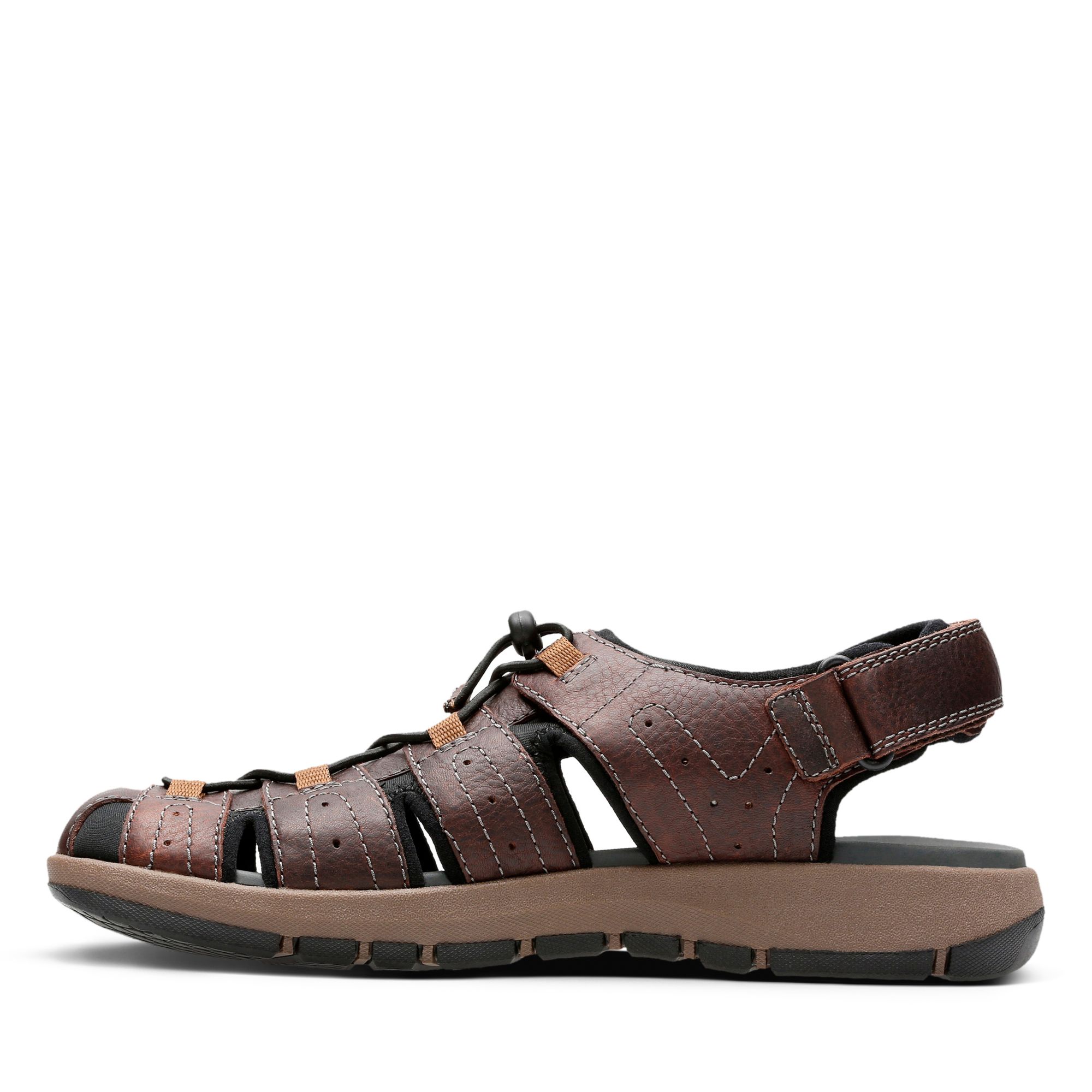 Men Sandals Brixby Cove Dark Brown Lea