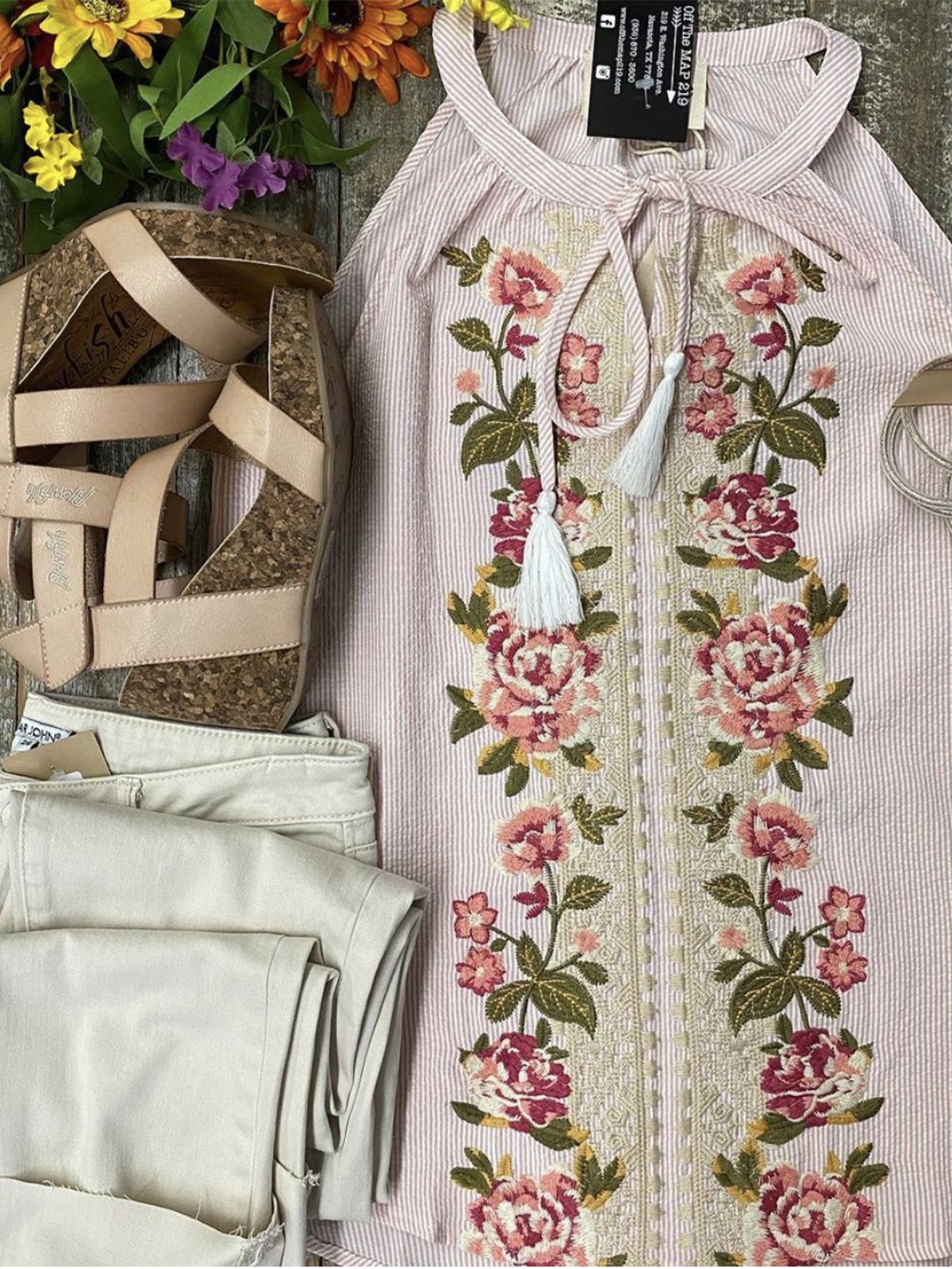 Wedding Pink A-Line Floral Romantic Halter Shirts & Tops