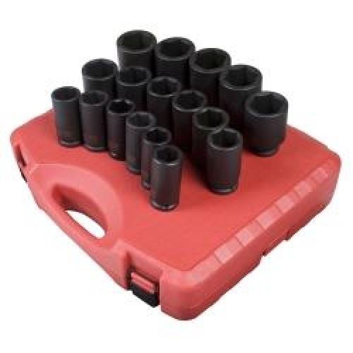 17 PC 3/4′′ DR METRIC DEEP IMPACT SOCKET SET