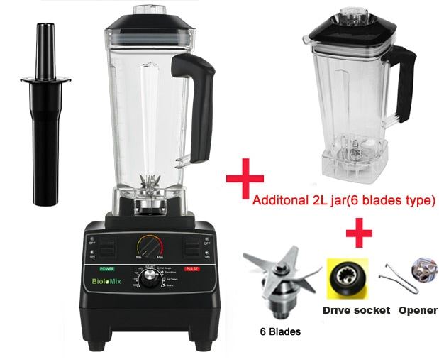 Free 2L Jar 2200W Professional Smart Timer Pre-programed Blender