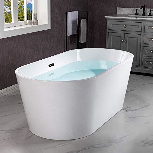 Soaking Bathtub with White, Drain and Overflow inMatte, BTA15