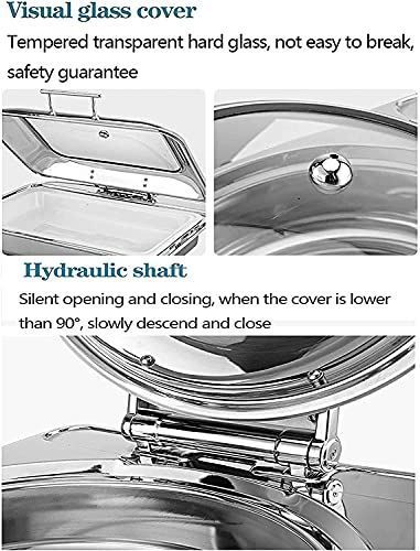 Catering Food Warmer, Electric Square Buffet Servers and Warmers with Visible Lids