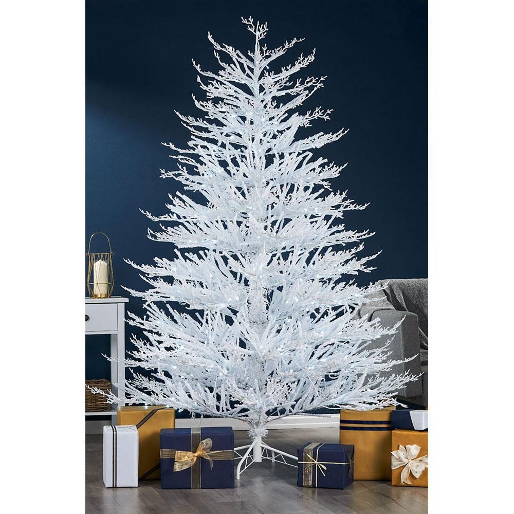 7-foot pre-lit Arctic ice branch Christmas tree with bright white LED