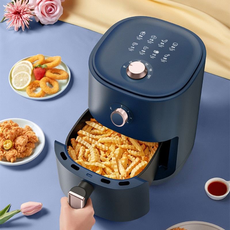 Air Fryer Electric Oven Multi-Functional No Smoke Oil Free Fryer Pizza Potatoes Fries Chicken Wings Baking Machine