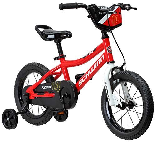 Koen Boys Bike for Toddlers and Kids, 14-Inch Wheels, Red