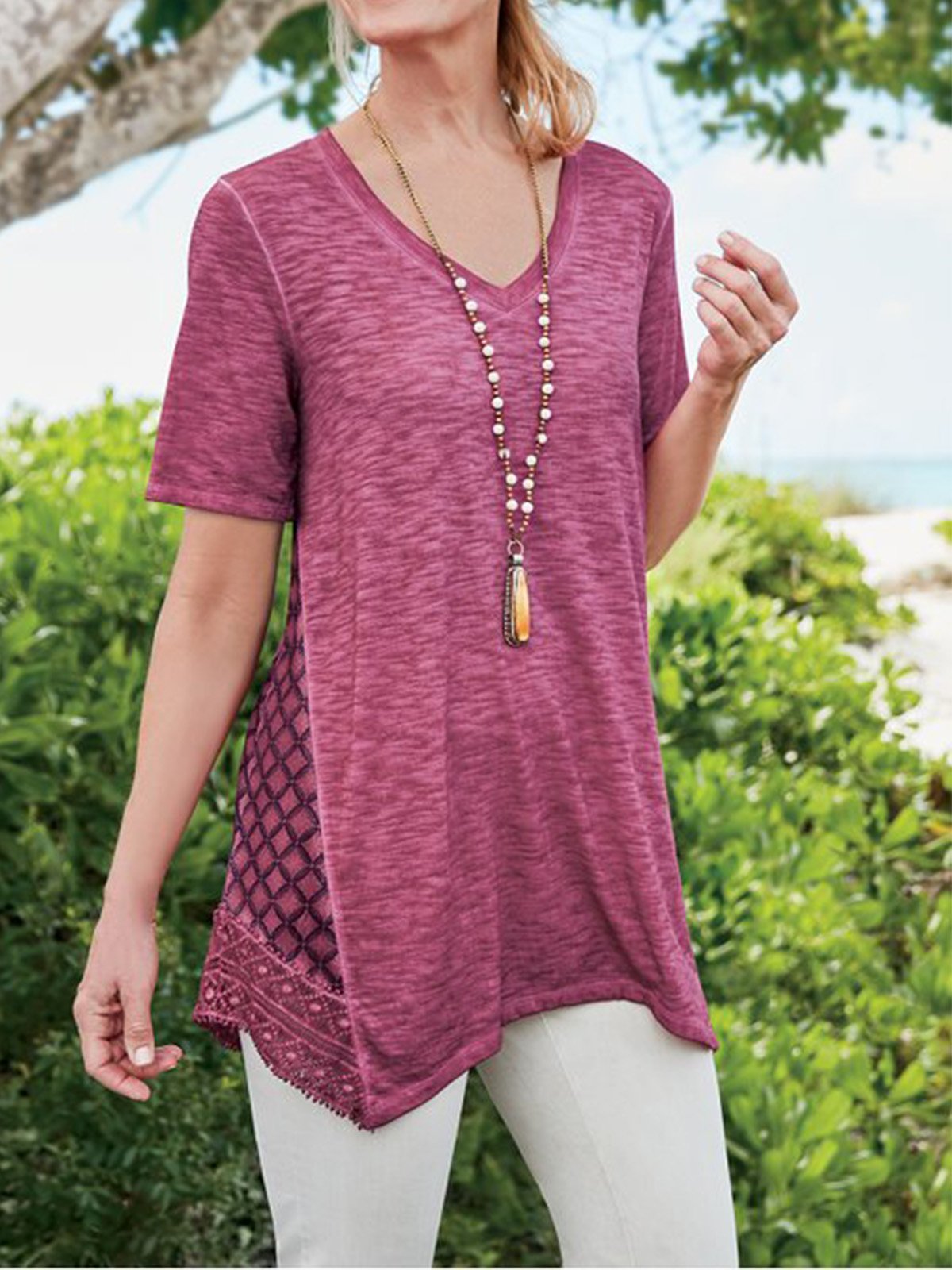 Women Relaxed Fit Loose Tops Tee Tunic T Shirt