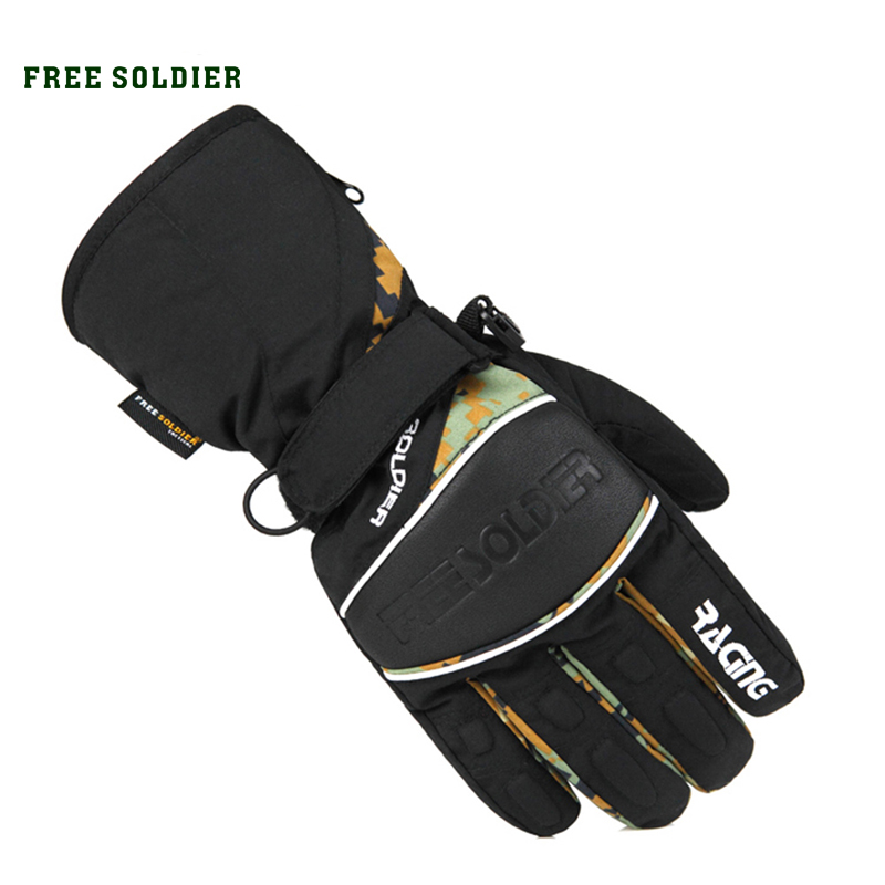 outdoor sports hiking camping men's ski gloves winter gloves Wind ski gloves full finger FREE SOLDIER