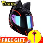 Motorcycle Helmet Full Face Casco Moto Breathable Motocross Helmet With Removalbe Cat Ears