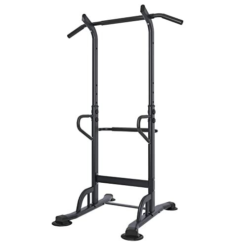 SogesHome Power Tower Pull Up Station Adjustable Height Strength Training Dip Stand, Multi-Functional