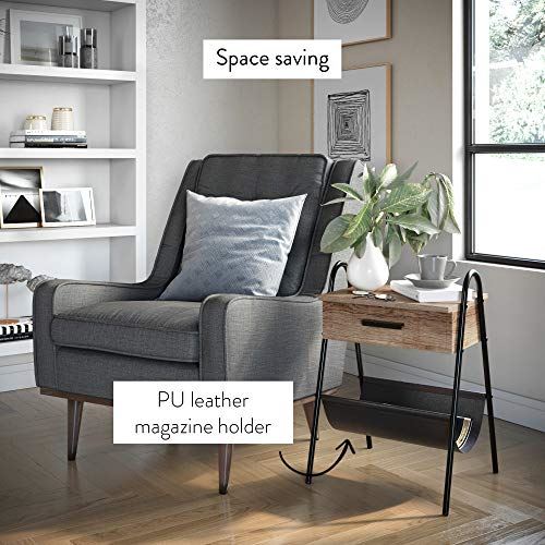 Stella Round Modern Nesting Coffee Table w/ Durable Black Metal Frame / Set of 2