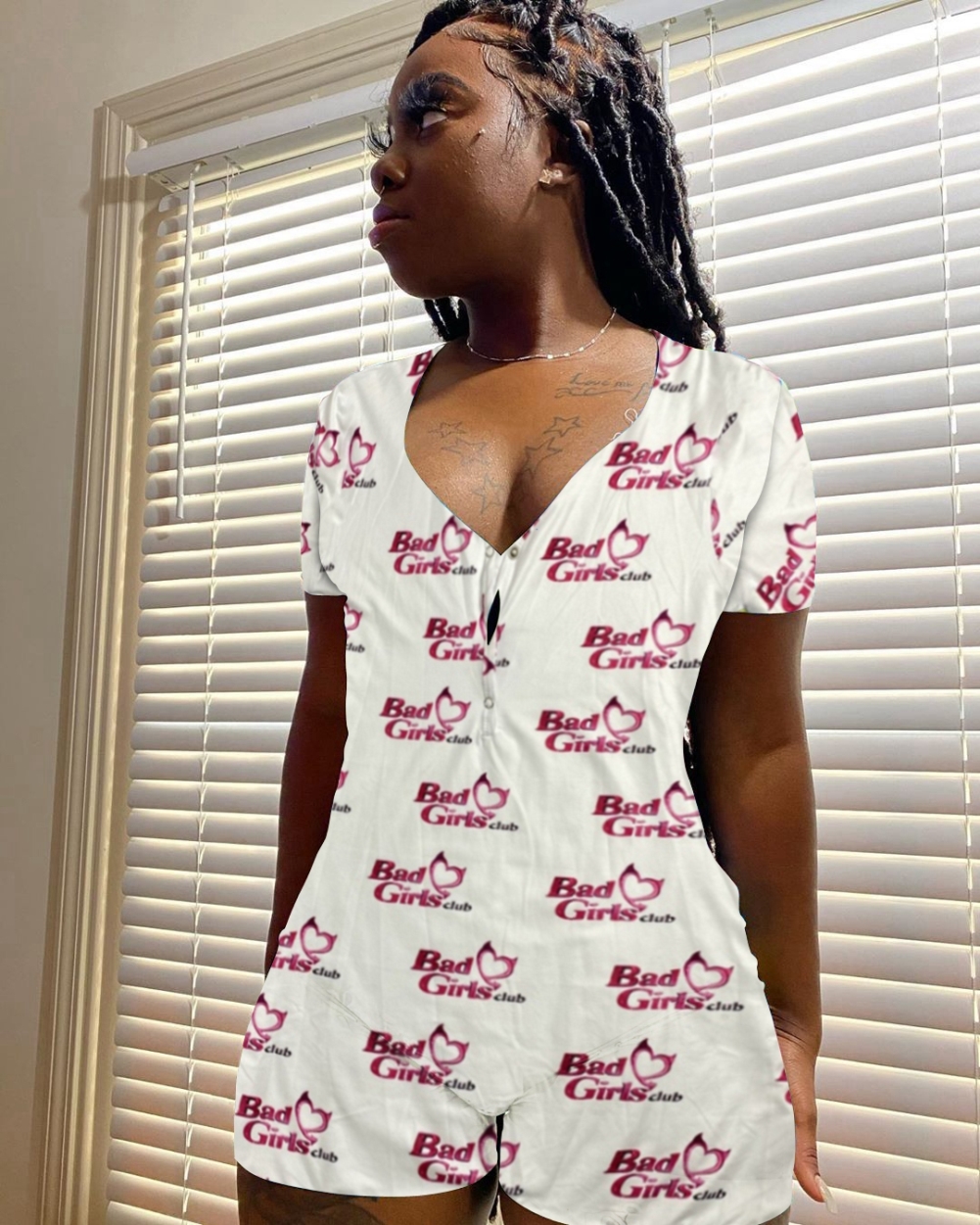 Summer African Cute Print V-Neck Rompers