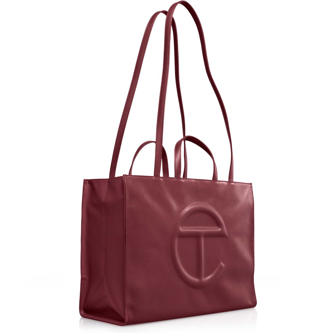 Large Oxblood Shopping Bag