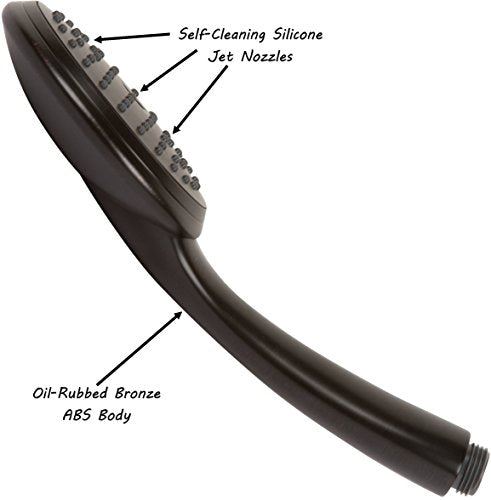 Strong Water Spray Hand Held Shower Head With Mount And Stainless Steel Hose