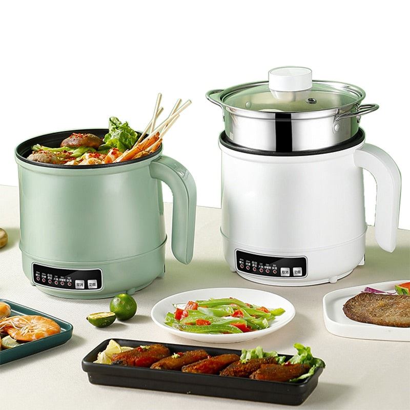 Household MultiCooker Electric Skillet Stainless Steel Rice Cooker Hotpot Noodles Soup Pot Eggs Food Steamer
